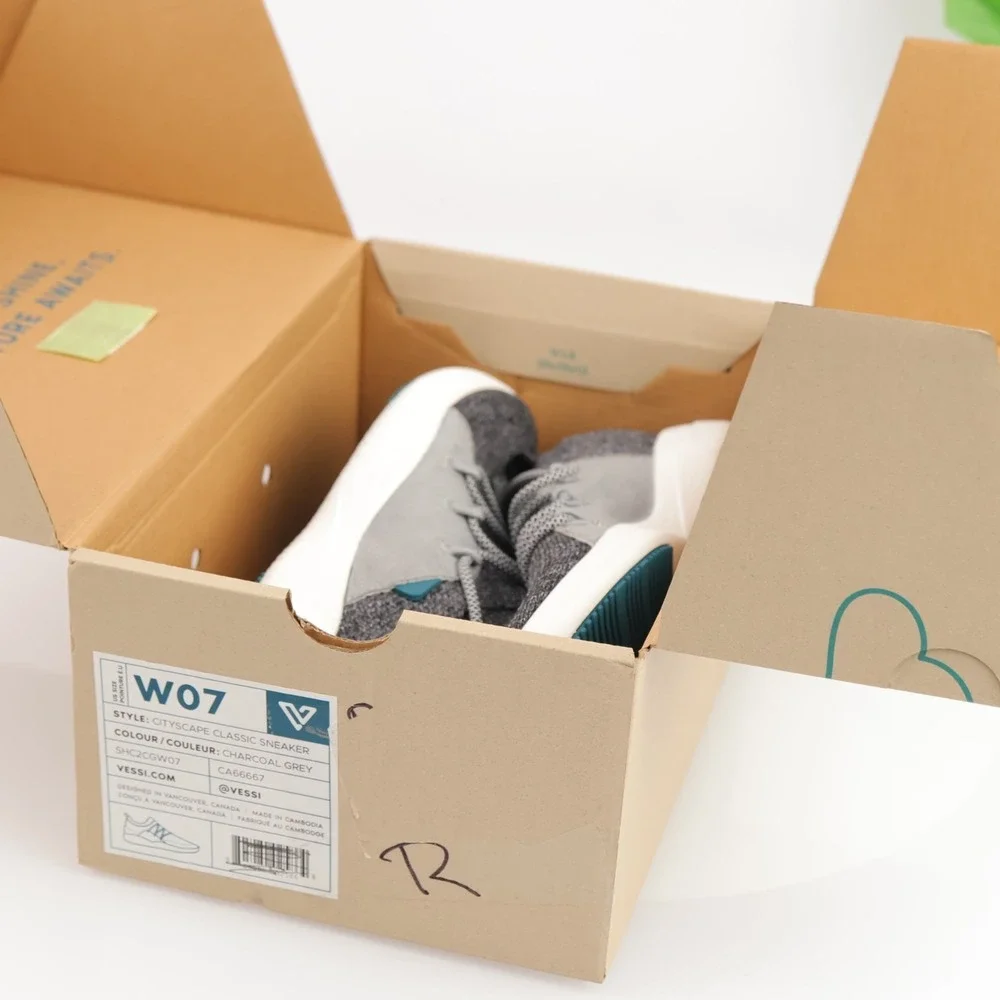 Vessi Womens Cityscape Classic Sneaker Size 7 Waterproof Gray Lace Up Knit Shoes